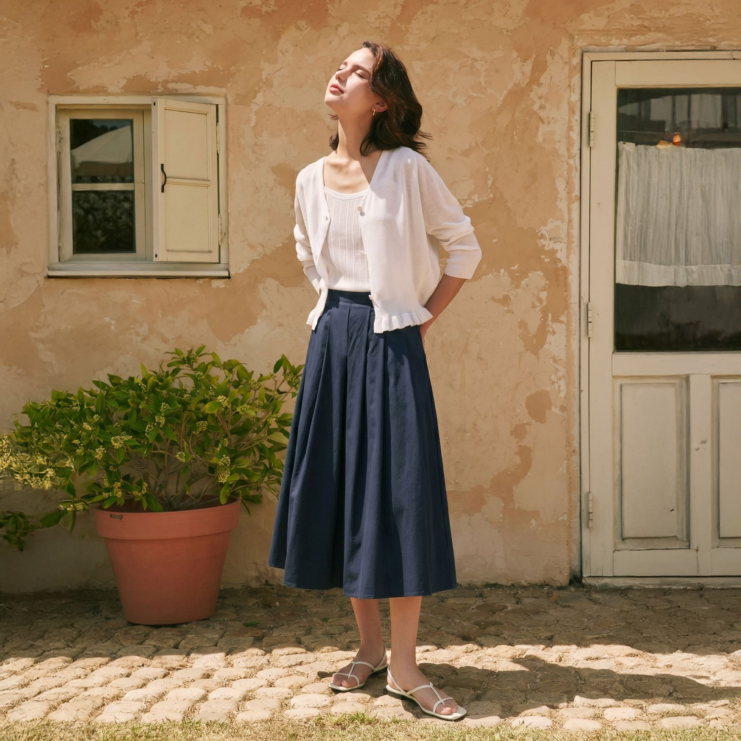 [제로스트릿][2컬러]썸머 에이라인 플레어 스커트 SUMMER A LINE FLARE SKIRT 이미지 4