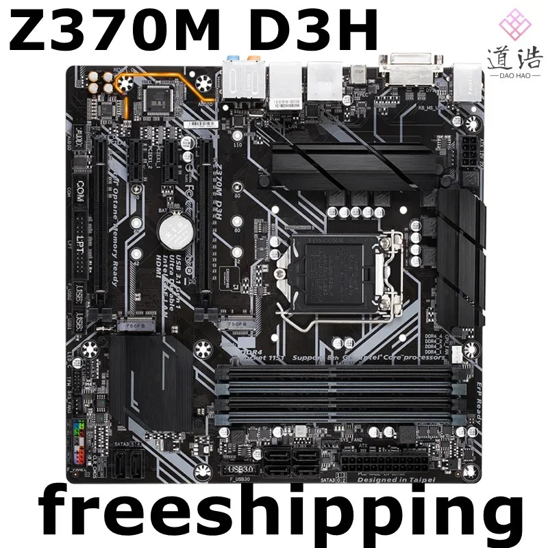 Z370M D3H 마더보드64GB LGA 1151 DDR4 마이크로 Z370 메인보드 완전 작동 리퍼