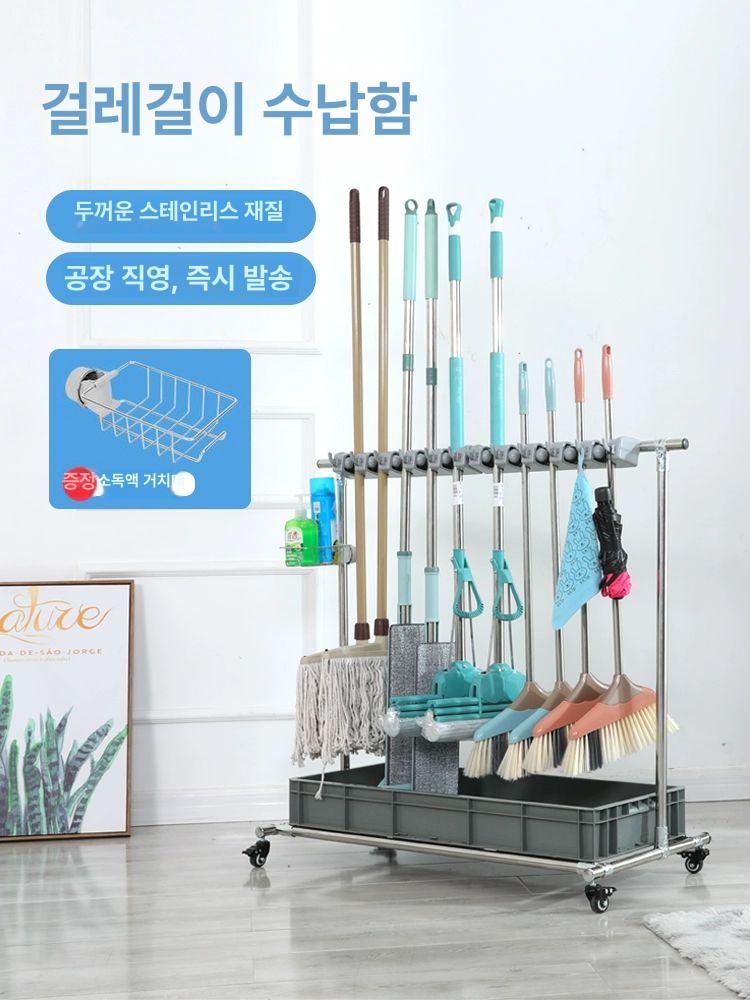 업소용 이동식 카트 스테인레스 선반 다단 수납 거치대 운반 정리함 웨건 랙 트롤리 주방용품 - 상세 이미지 3