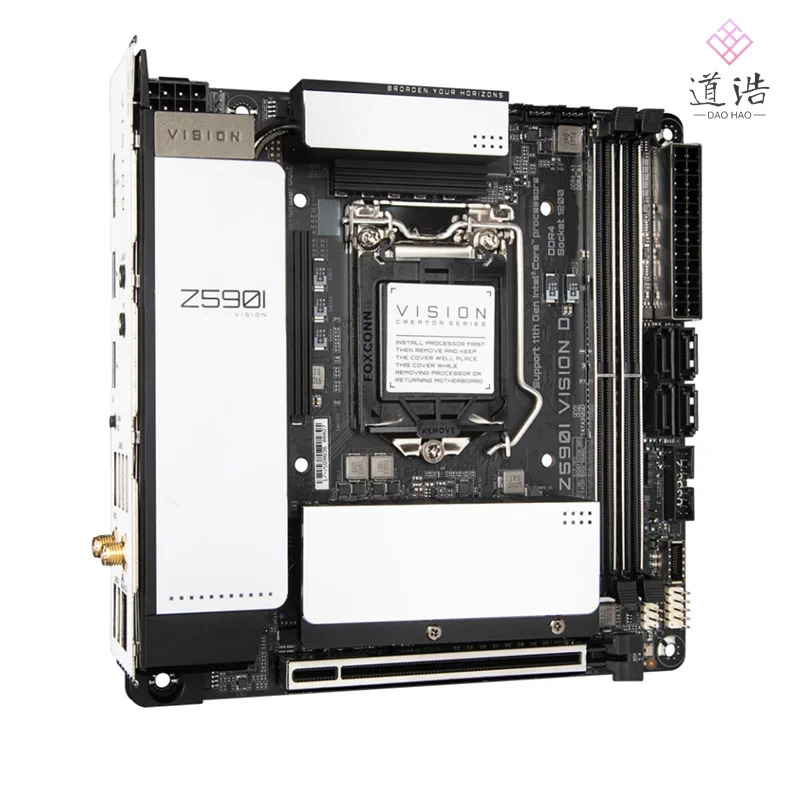 Z590I VISION D 마더보드 64GB M.2 LGA 1200 DDR4 Mini-ITX Z590 메인보드 완전 작동 리퍼