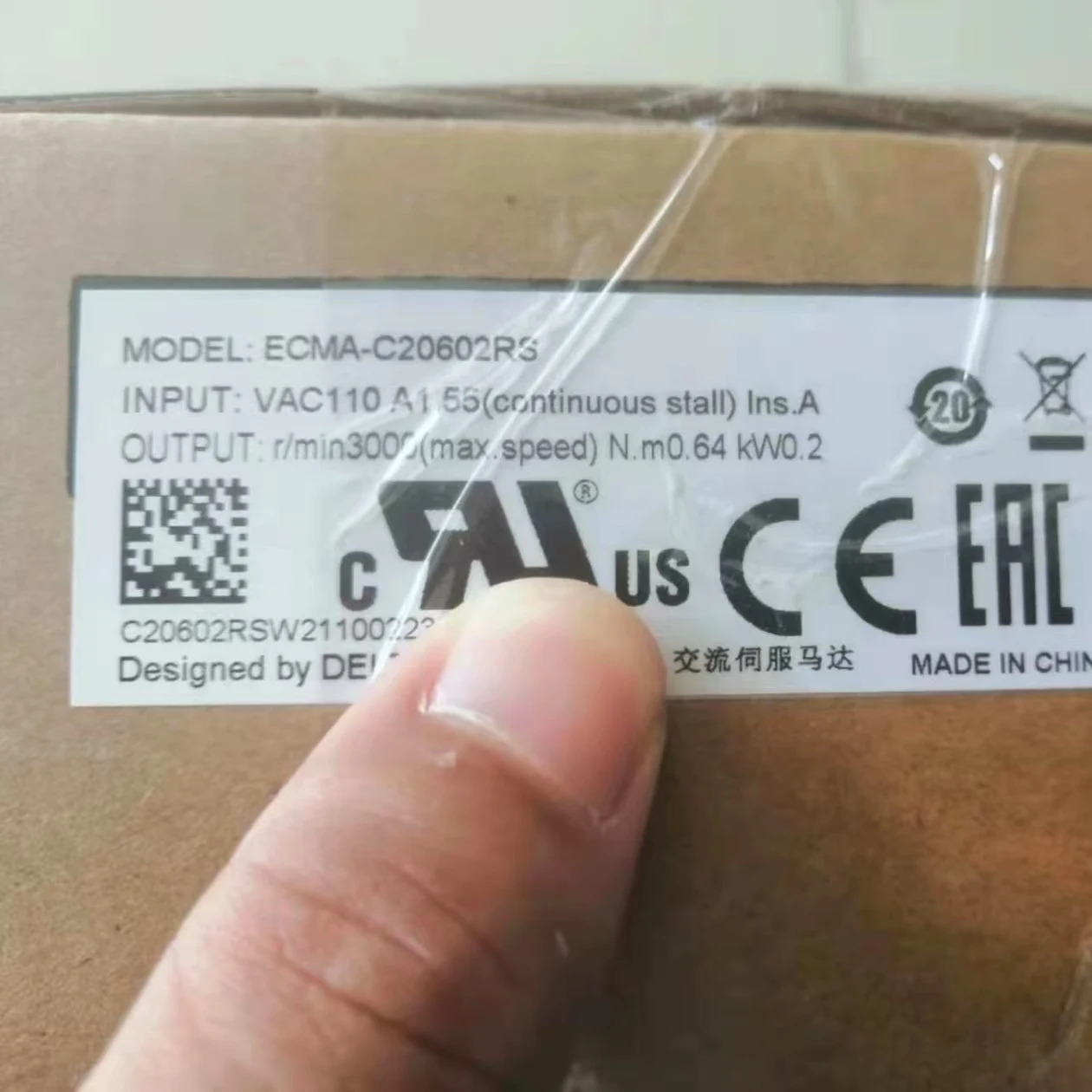 서보모터 ECMA-C20401FS ECMA-C20602RS 원본