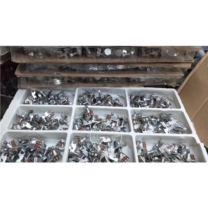 10Pcs 단일 전위차계 16 브래킷 B22K A100K B10K 핸들 15MM 꽃