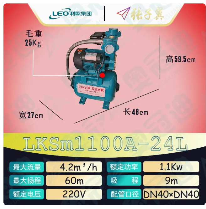 LEO LKSm 고압 자체 프라이밍 펌프 LKSm1100A-24L LKSm550A 550W LKSm250A