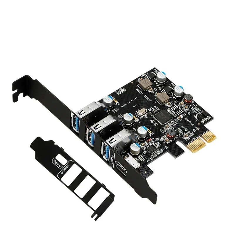 PCIE 4포트 USB 3.0 어댑터 카드 PCI-E-4포트 확장 전원 드라이브가 없는 MAC OS