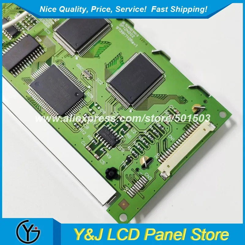 4.8인치 SP12N002 FSTN-LCD LCD 디스플레이 패널 스크린 모듈 - 전장치검정색 배경