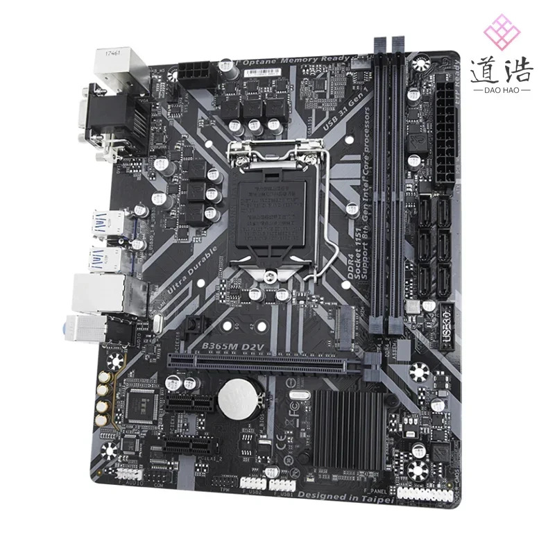 B365M D2V 마더보드32GB LGA 1151 DDR4 마이크로 B365 메인보드 완전 작동 리퍼