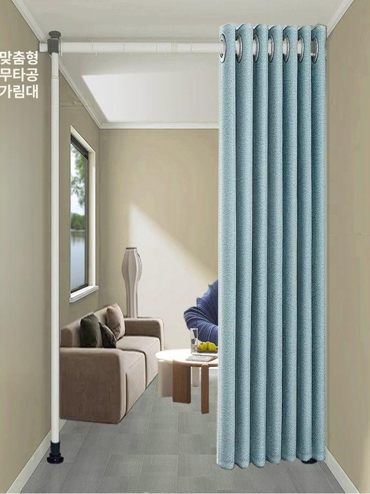 원목 이동식 칸막이 파티션 병풍 가리개 무타공 모바일 원룸 분리 스크린 - 상세 이미지 2