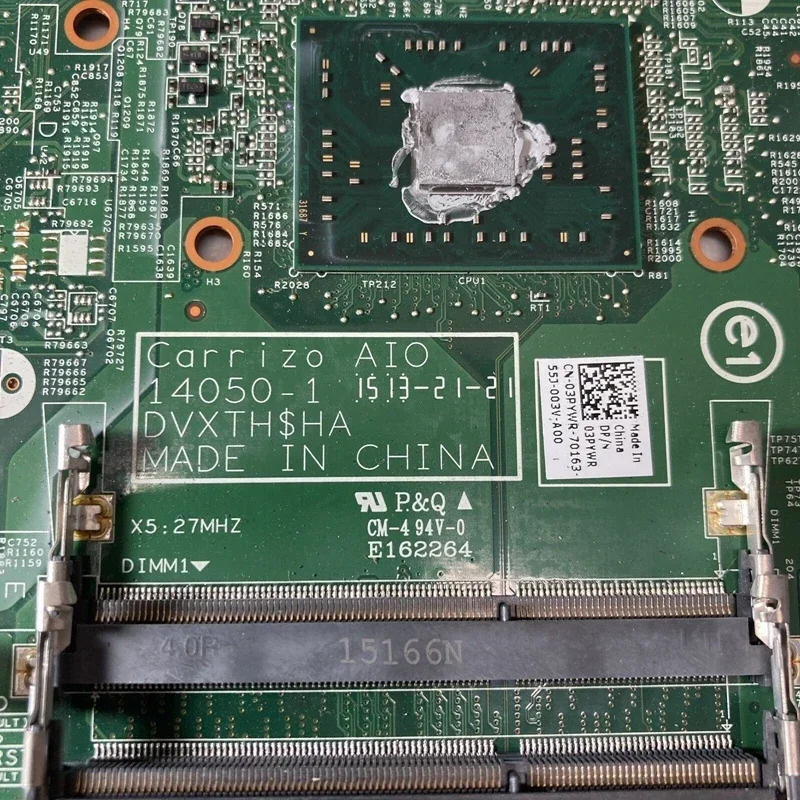 Dell piron 3455 AIO 마더보드CN-03PYWR 14050-1 03PYWR 3PYWR A8-7410 CPU DDR3 메인보드 완전 작동 리퍼