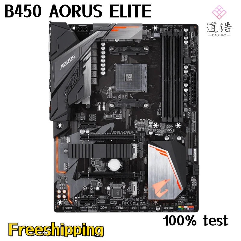 B450 AORUS ELITE 마더보드64GB HDMI M.2 소켓 AM4 DDR4 메인보드 완전 작동 리퍼