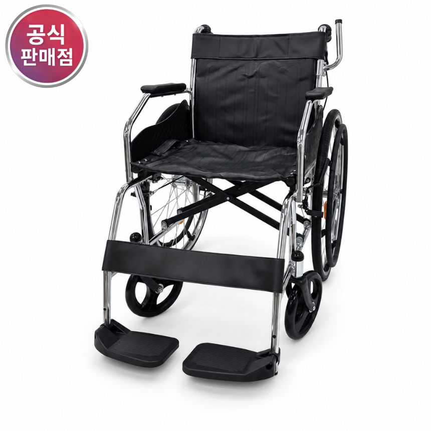 진산 경량 접이식 수동 휠체어 병원 요양원 여행용 가정용 휄체어 노인 장애인 훨체어 JS-2006 - 상품 이미지