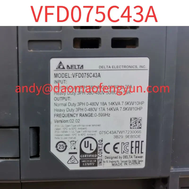 리퍼 OK 7.5kw 주파수 변환기 VFD075C43A