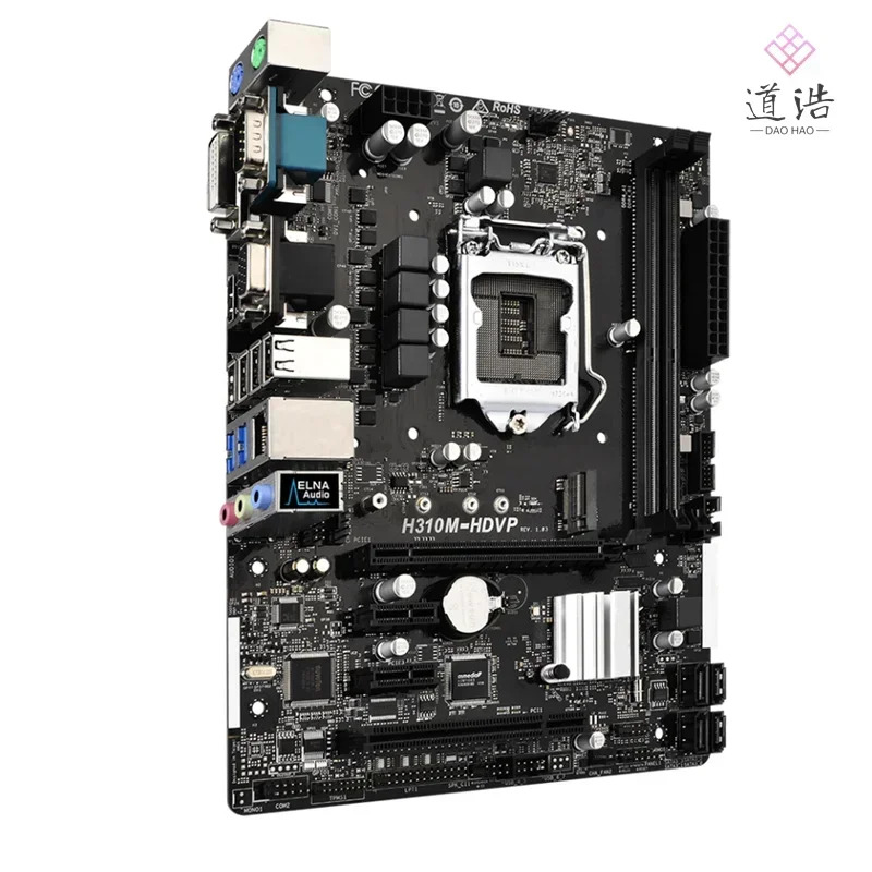 ASRock호환 H310M-HDVP 마더보드 64GB HDMI PCI-E3.0 M.2 LGA 1151 DDR4 마이크로 H310 메인보드 완전 작동 리퍼