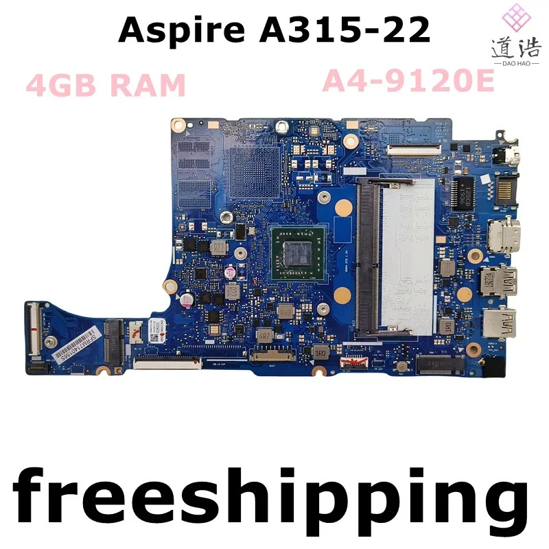 에이서 아스파이어 A315-22 노트북 마더보드NB8607PCBMBV4 NBHE 811001 A4-9120E CPU 4GB RAM 메인보드 리퍼 완료 완전 작동
