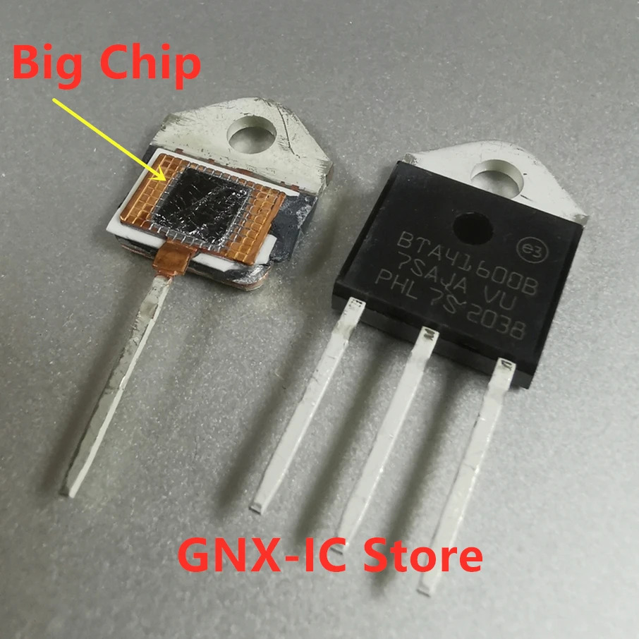 10PCS - 20PCS 로트 실제 오리지널 BTA41600B BTA41-600BRG 40A 600V TO-3P BTA41-600B 절연 트라이 액 BTA416008