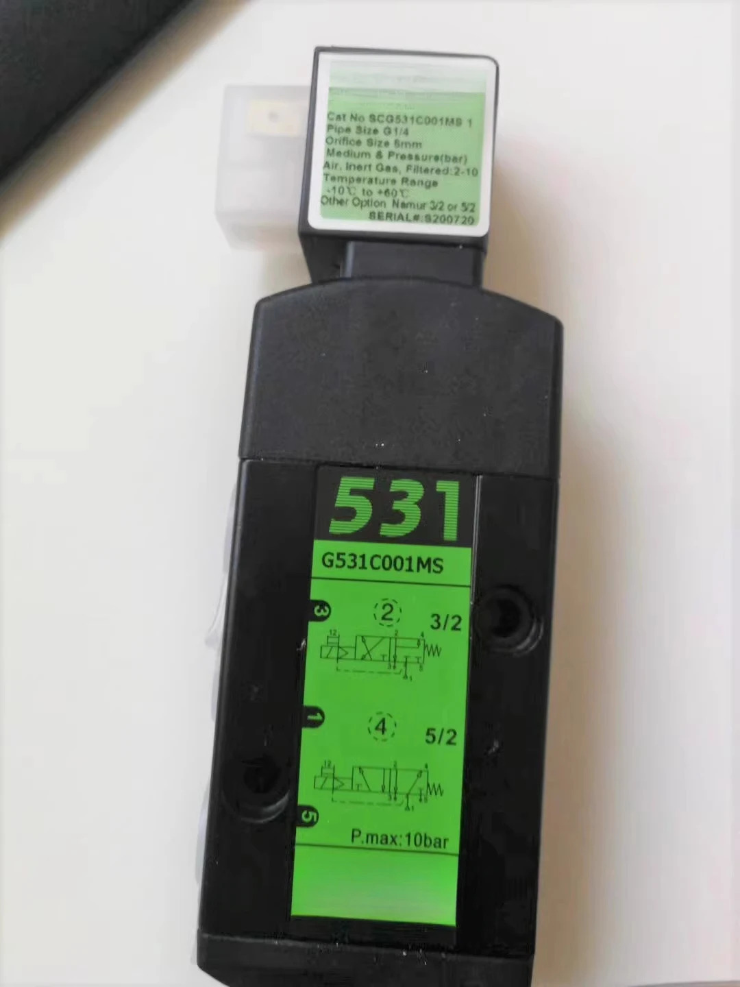 SCG531C001MS 솔레노이드 밸브 G531C001MS DC24V AC220V