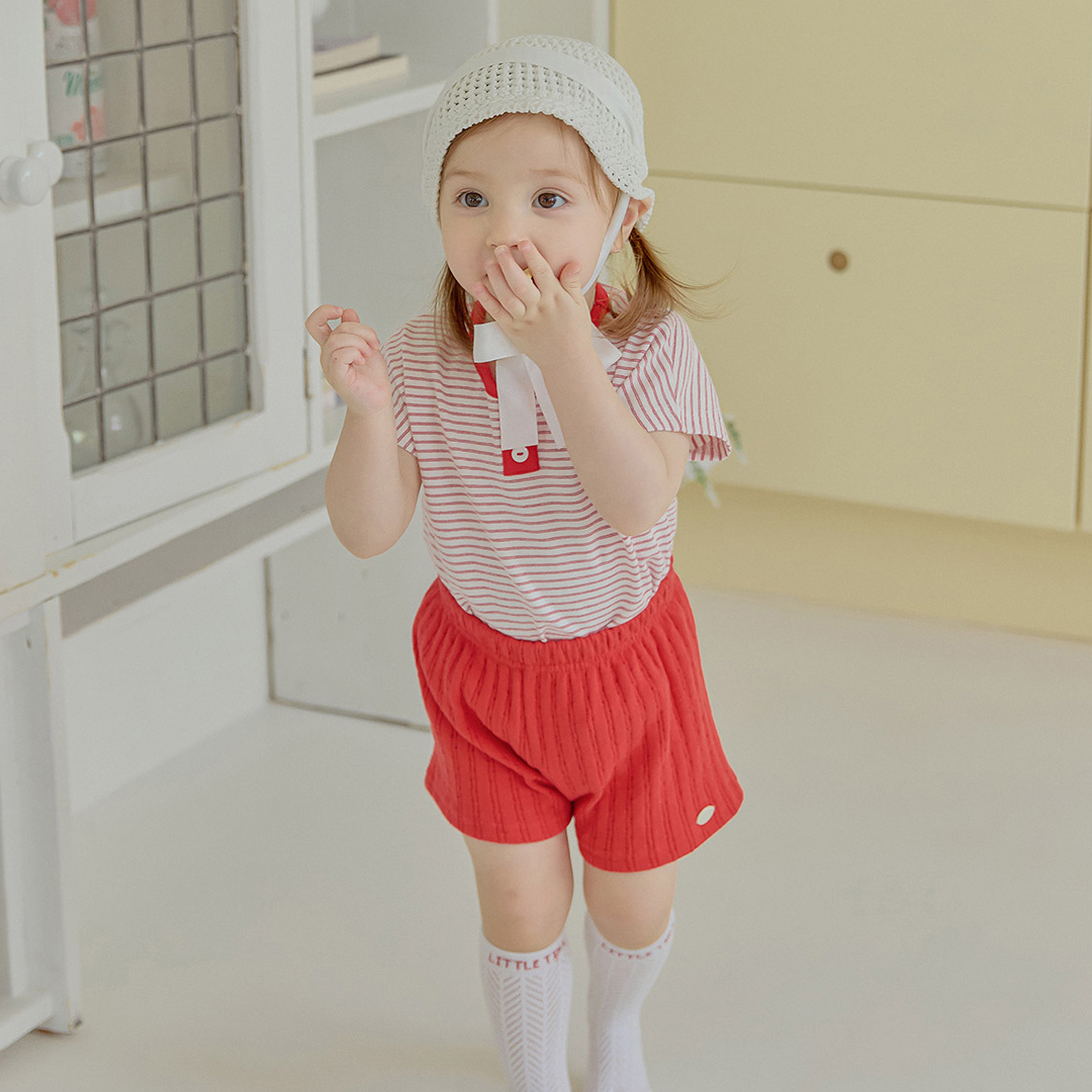여름반바지 브리 하프 팬츠 레드 - 상세 이미지 3