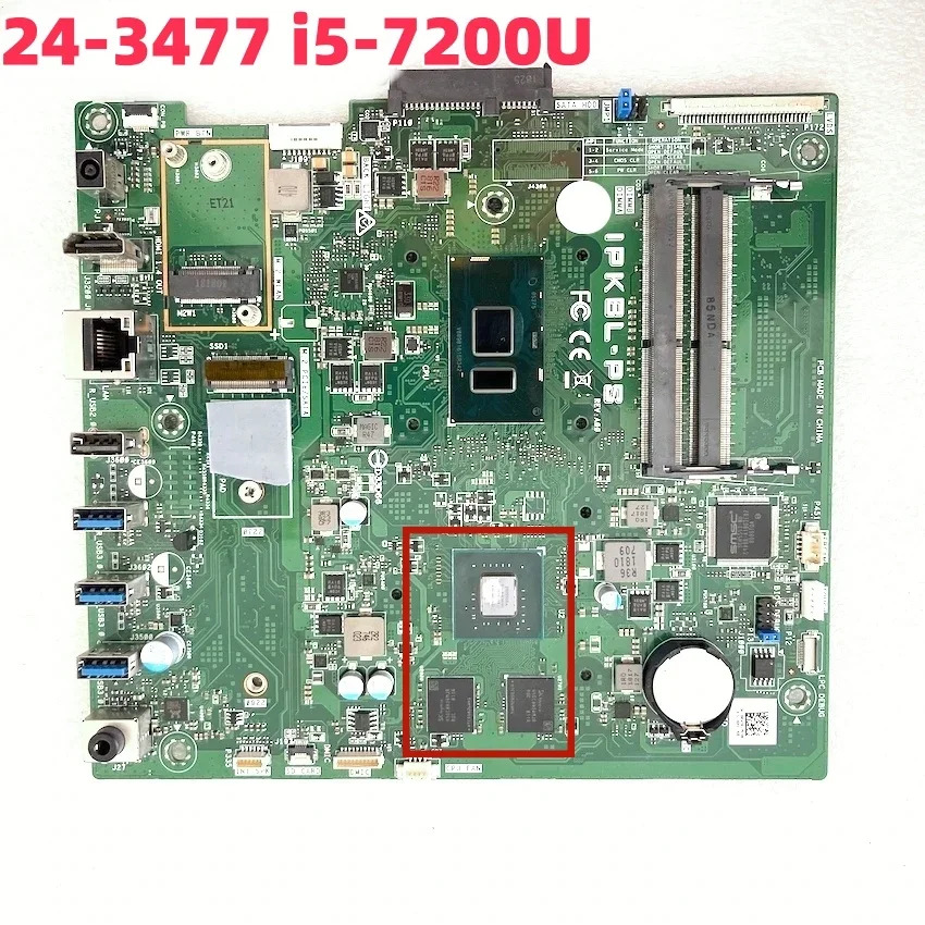 DELL piron 24-3477 3477 i5-7200U AIO 시리즈 마더보드 IPKBL-PS 메인보드 작동