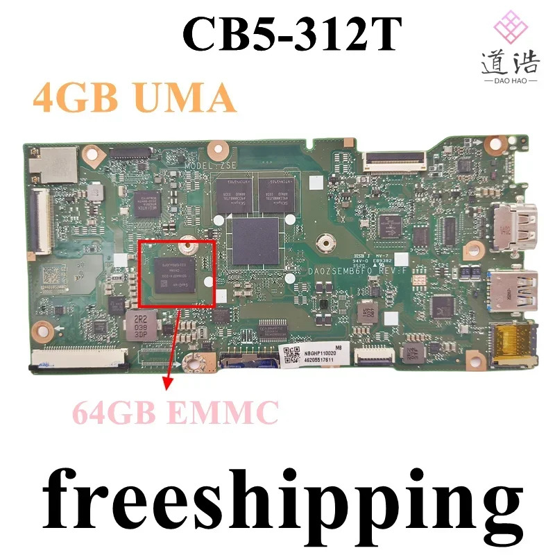 에이서 CB5-312T 노트북 마더보드 NBGLDA0ZSEMB6E0 411002 4GB UMA EMMC 64GB 메인보드 리퍼 완료 완전 작동