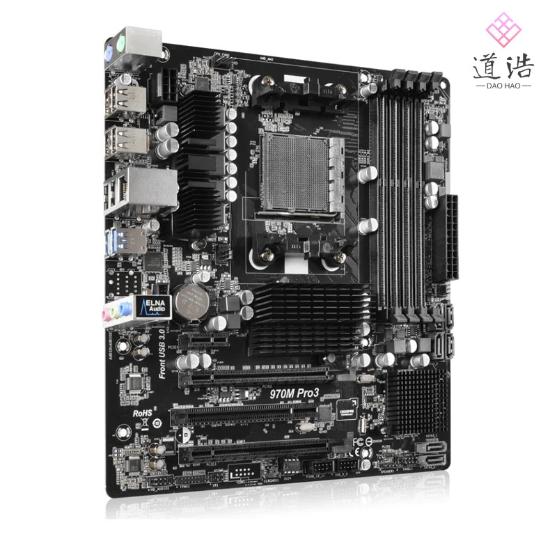 ASRock호환 970 M Pro3 마더보드 64GB 소켓 AM3 /AM3 DDR3 마이크로 메인보드 리퍼 완료