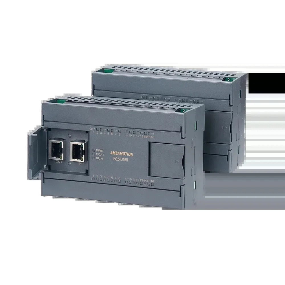 EtherCAT-이더넷 원격 IO 모듈 디지털 16I16O 아날로그 6I2O 릴레이 트랜지스터 EC2A-IO16T EC2A-IO16R 2 RJ45 이더넷 포트