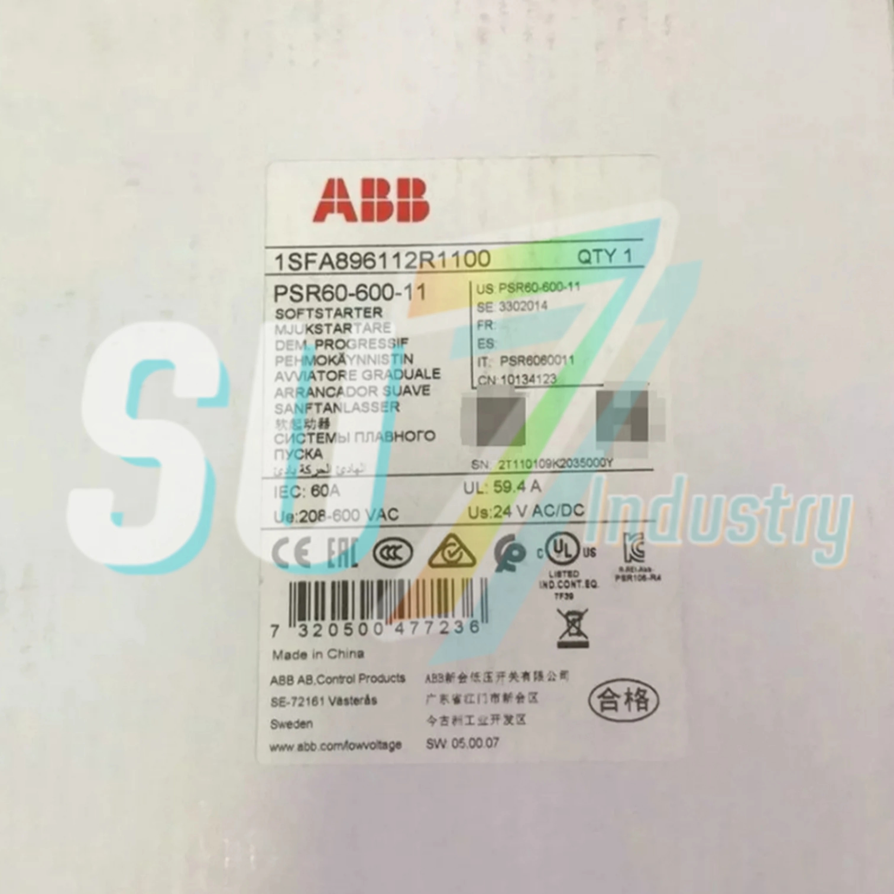 PSR60-600-11 PSR72-600-11 PSR85-600-11 PSR105-600-11 소프트 스타터 새