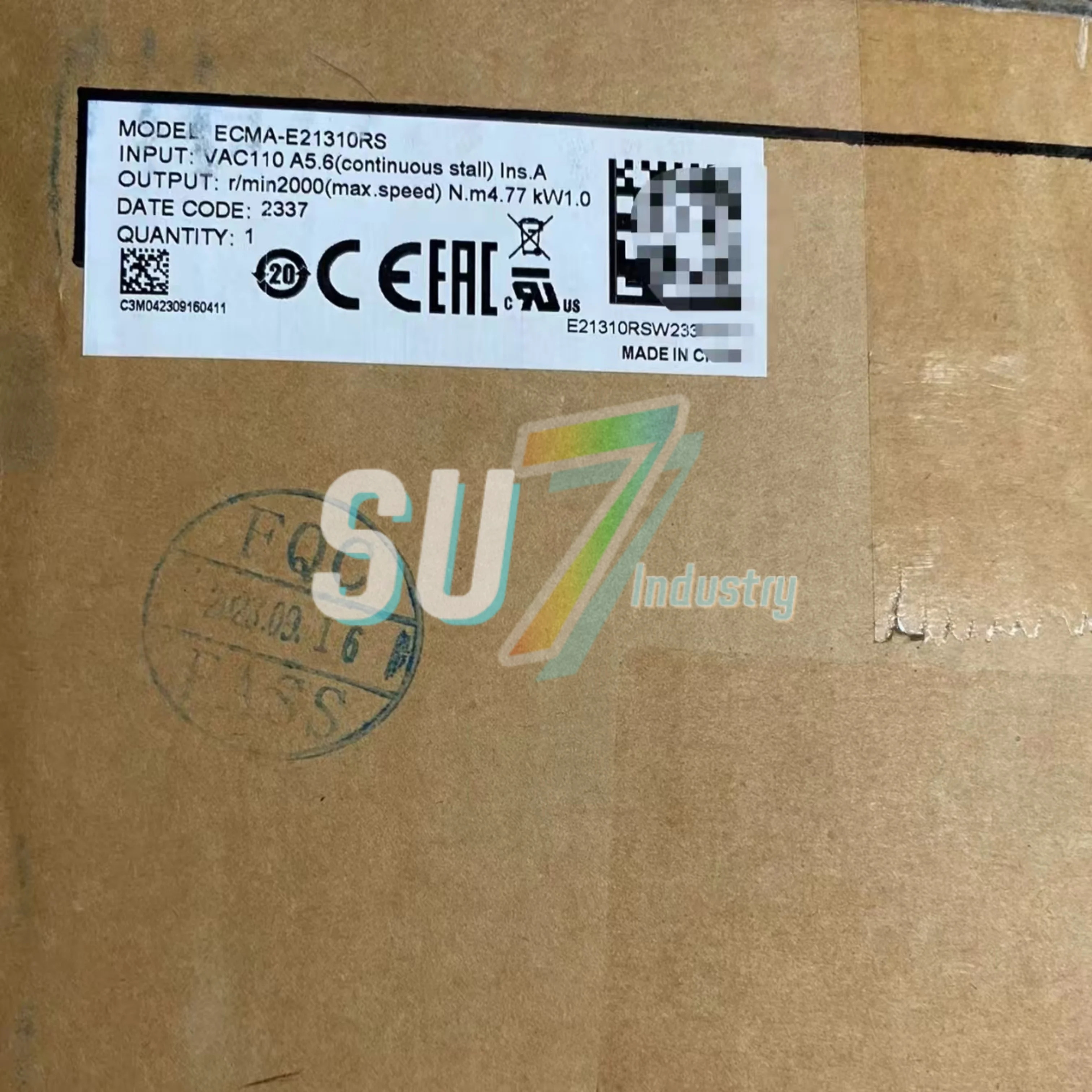 서보모터 ECMA-E21320RS 원본
