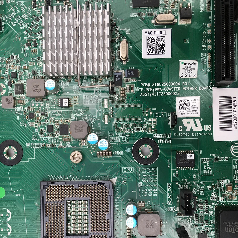 DELL T5810 워크스테이션 마더보드0K240Y K240Y HHV7N 0HHV7N T110 II LGA 2011-3 DDR4