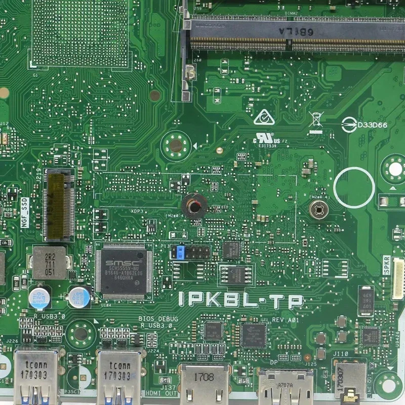 Dell Optiplex 7450 AIO 마더보드CN-0X63NF IPKBL-TP 0X63NF X63NF DDR4 메인보드 완전 작동 리퍼