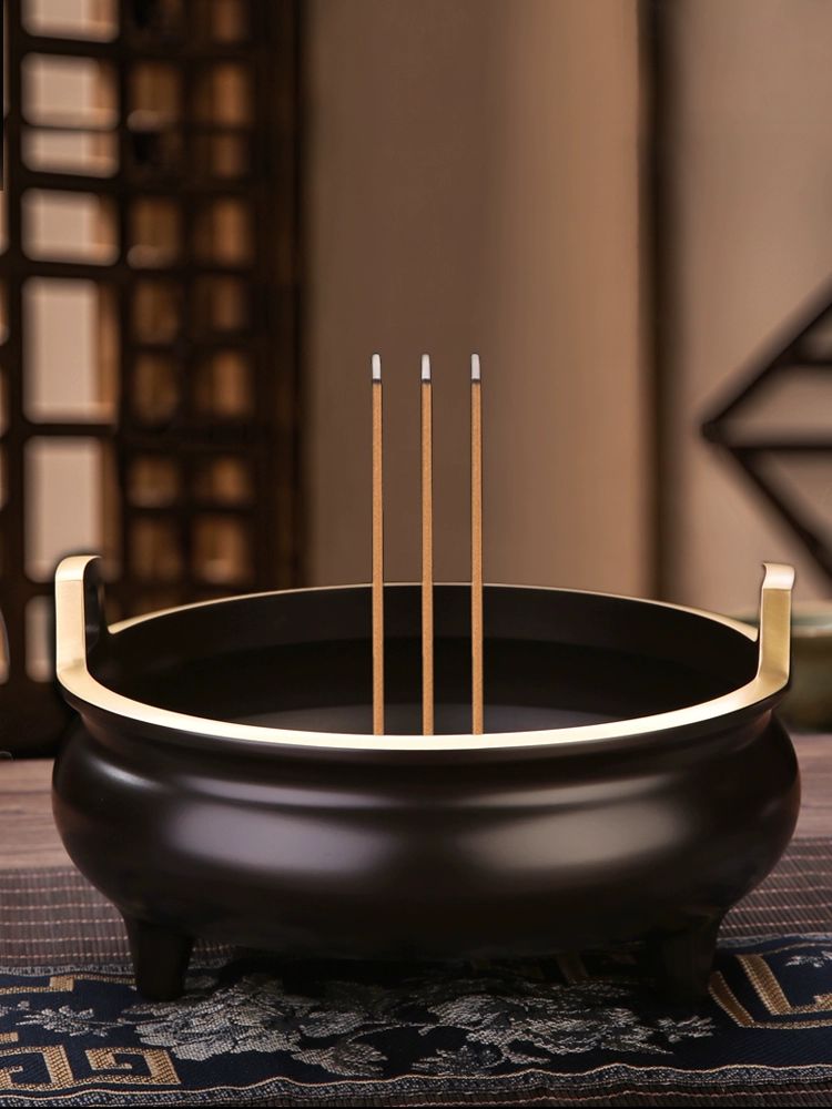 제사용 향로 구리 소품 향피우기 장식 전통 인센스홀더 꽂이 명절 - 상품 이미지