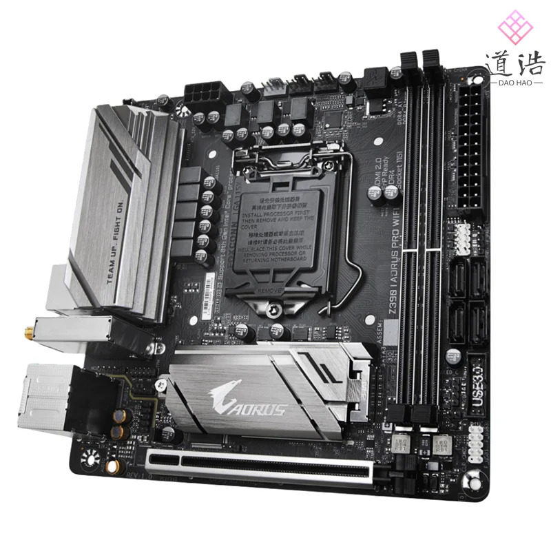 Z390I AORUS PRO 와이파이 마더보드 HDMI M.2 SATA3.0 LGA 1151 DDR4 Mini-ITX Z390 메인보드 리퍼 완료 64GB