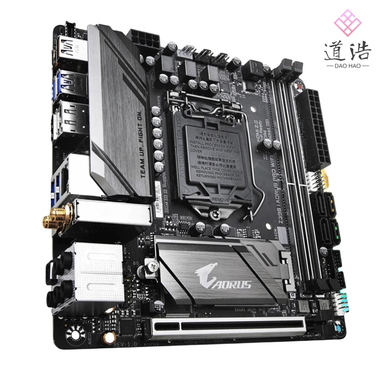 Z390I AORUS PRO 와이파이 마더보드 HDMI M.2 SATA3.0 LGA 1151 DDR4 Mini-ITX Z390 메인보드 리퍼 완료 64GB