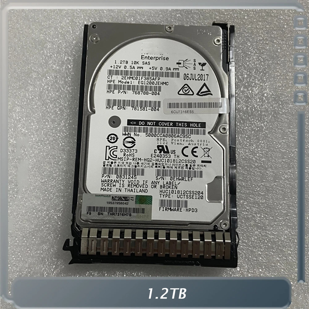 hp호환 Gen8 G9 EG1200JEHMC1.2TB 781578 -001 781518 -B21 1.2T 10K SAS 2.5 하드