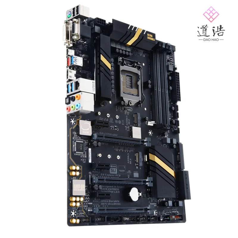 GA-Z170X-UD3 마더보드64GB 2xM.2 6xSATA3.0 LGA 1151 DDR4 Z170 메인보드 완전 작동 리퍼