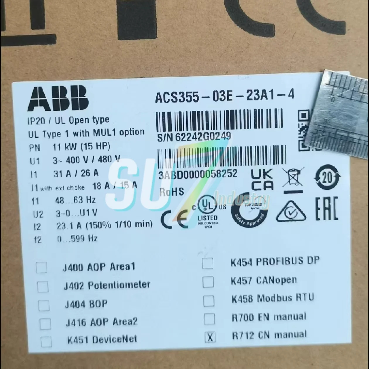 ACS355-03E-23A1-4 주파수 변환기 새
