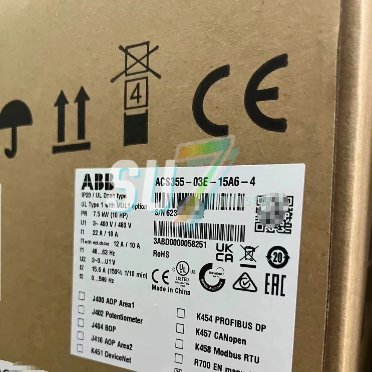 주파수 변환기 ACS355-03E-12A5-4 ACS355-03E-15A6-4 신규