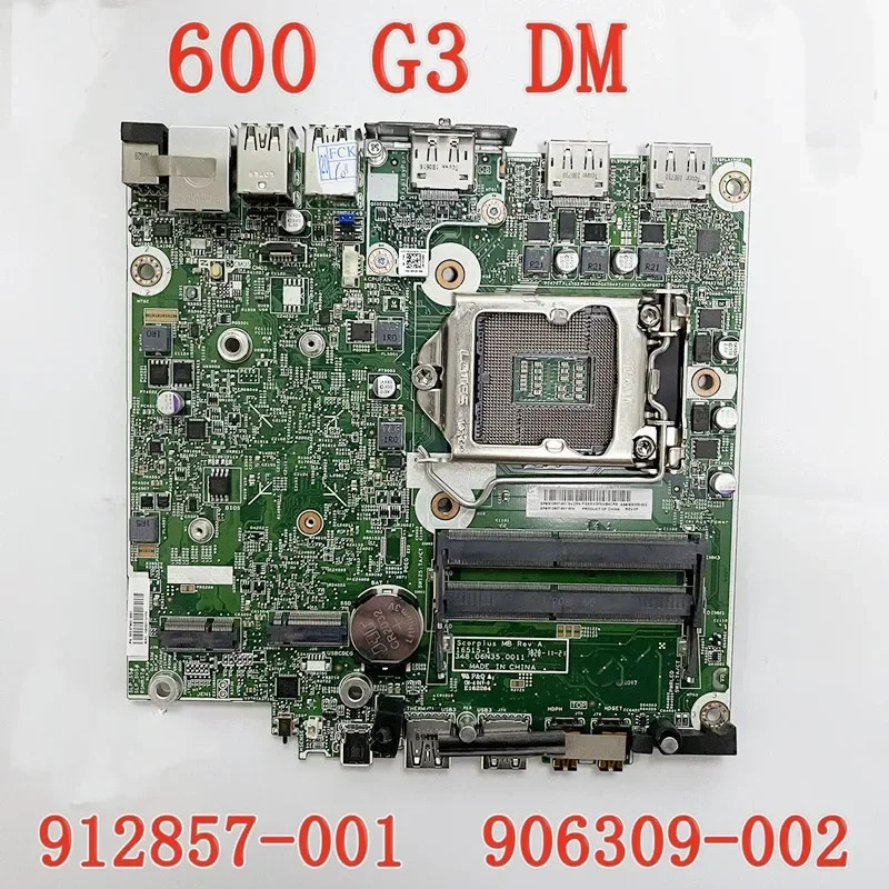 912857 -001 hp호환 600 G3 DM 마더보드906309 -002 16515-1 348.06N35.0011 메인보드 완전 작동 리퍼