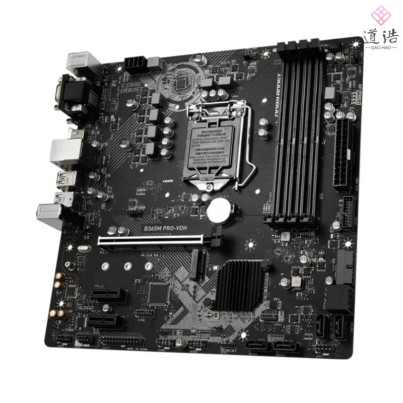 B365M PRO-VDH 마더보드64GB VGA DVI HDMI M.2 LGA 1151 DDR4 마이크로 B365 메인보드 완전 작동 리퍼