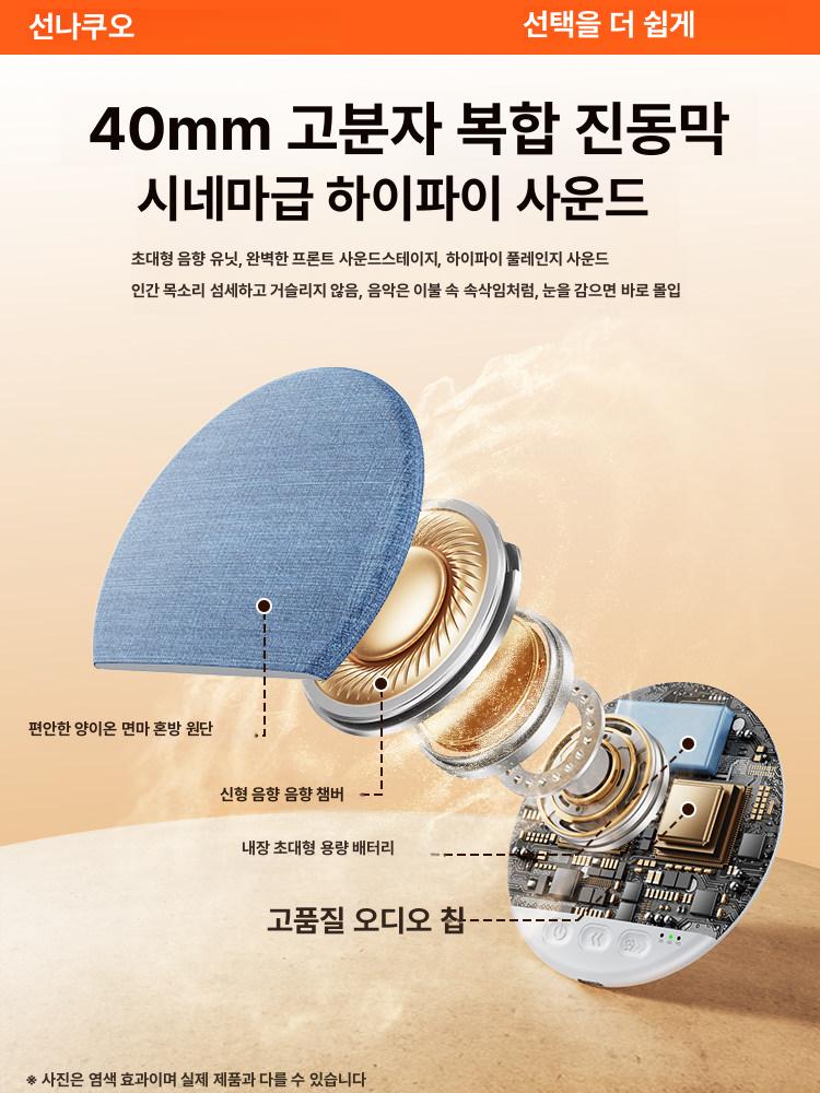 배개 스피커 초슬림 블루투스 백색소음 베개밑 스탠다드 에디션 옆 위 아래 음향 디스크 - 상세 이미지 3