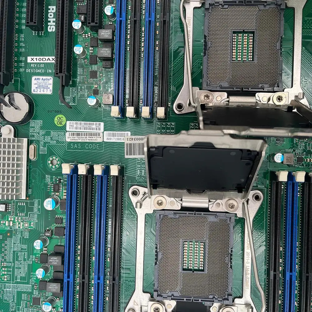 Supermicro 10XSATA 3 LGA 2011 C612 E- DDR4-2400MHz 양방향 워크스테이션 마더보드 X10DAX용