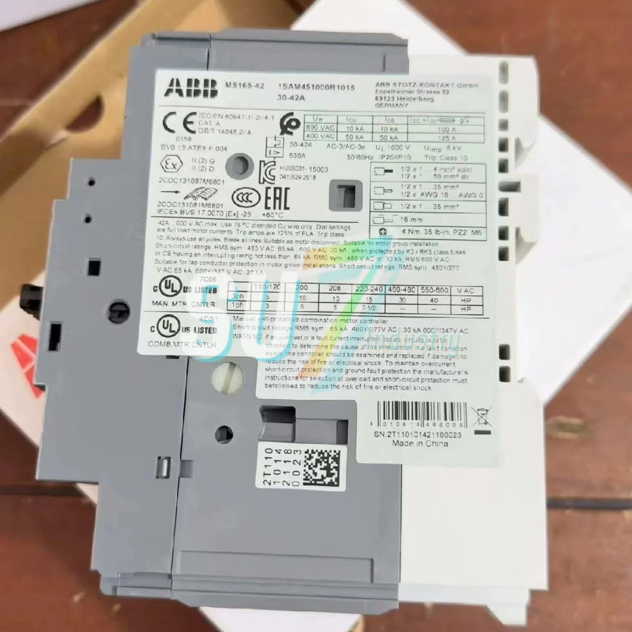 원본 MS165-42 MS165-54 모터 스타터