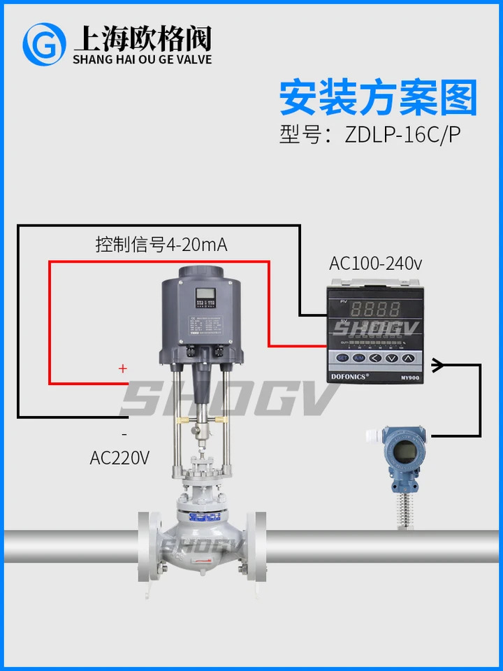 ZDLP-16C/P 전기 제어 밸브 고온 증기 압력 비례 열 전달 오일
