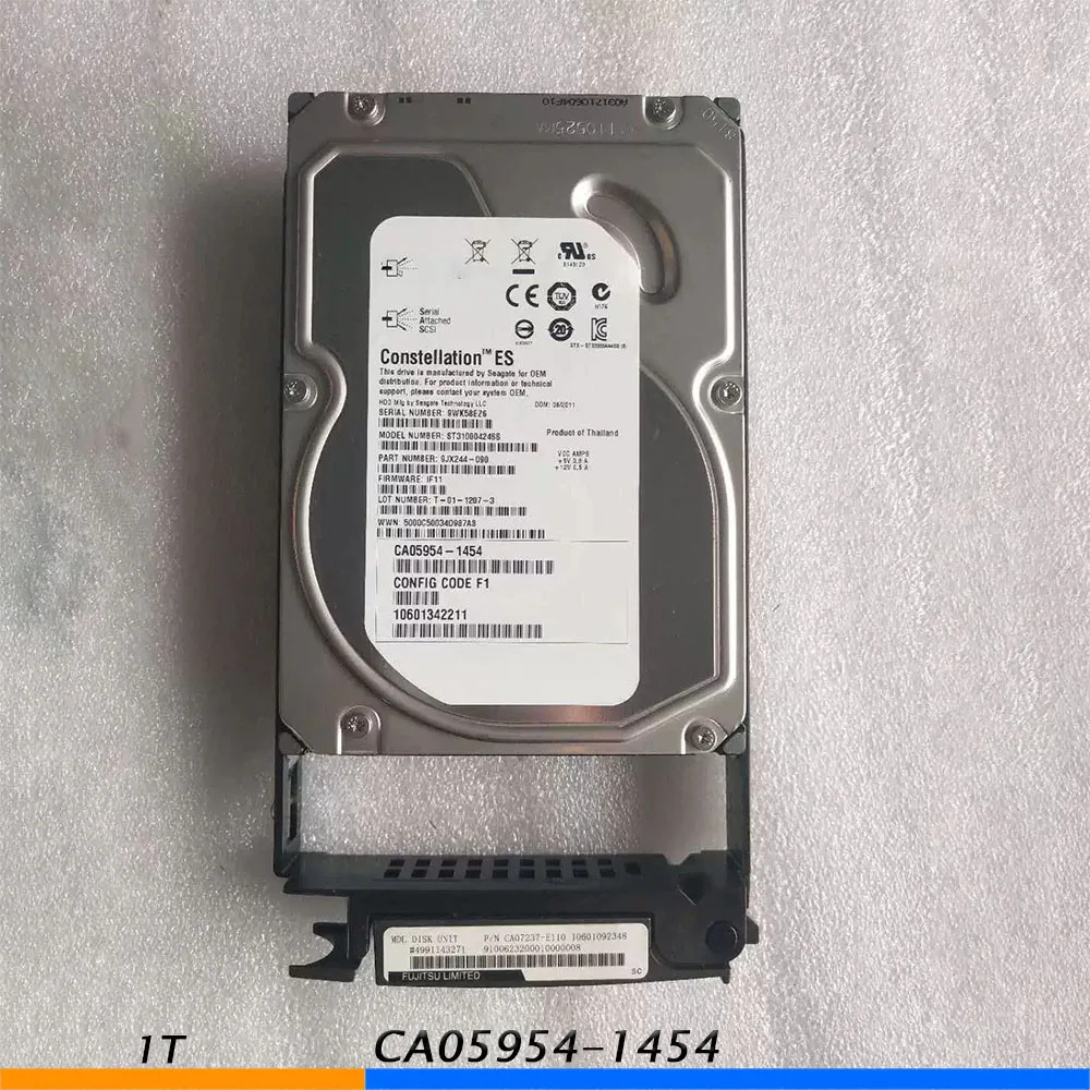 Fujitsu Primergy 1TB 6G 7.2k SAS 2.5인치 하드 드라이브 CA07237-E110 CA07237-E510 CA07237-E410 CA05954-1454용