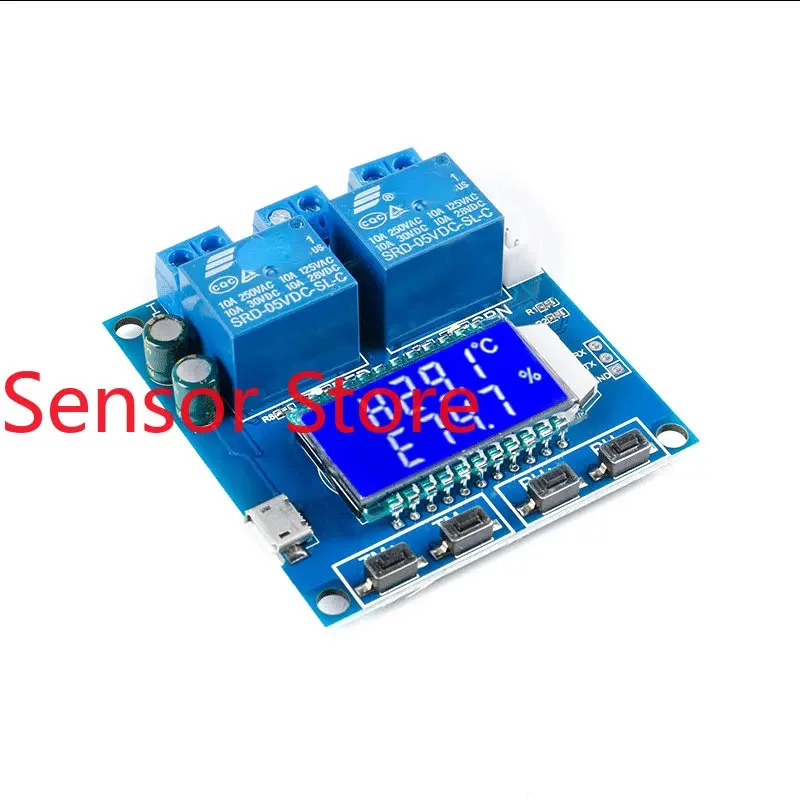 5PCS XY-TR01 온도 습도 2-in-1 디지털 컨트롤러 모듈 디스플레이 고정밀 듀얼 출력 제어 보드