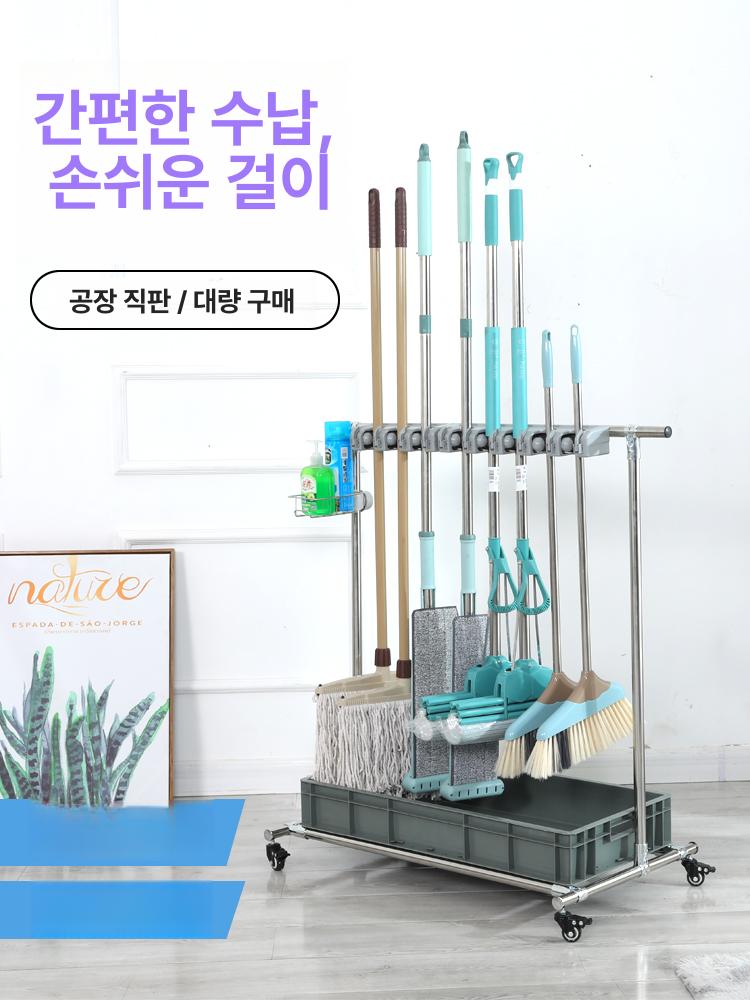 업소용 이동식 카트 스테인레스 선반 다단 수납 거치대 운반 정리함 웨건 랙 트롤리 주방용품 - 상세 이미지 4
