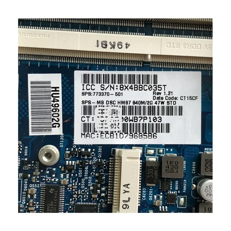 773370 -hp호환 Envy 17-J 17-J01 마더보드601 -001 -501 메인보드 완전 작동 리퍼