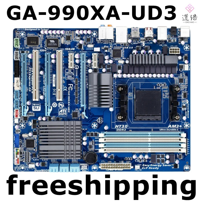 GA-990XA-UD3 마더보드32GB 3PCI-E X16 그래픽 카드 슬롯 6SATA III AM3 DDR3 메인보드 완전 작동 리퍼