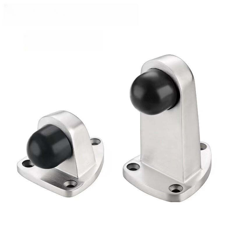도어스톱 자석 무타공 접착식 충돌방지 완충 홀더 스테인레스 패드 - 상품 이미지