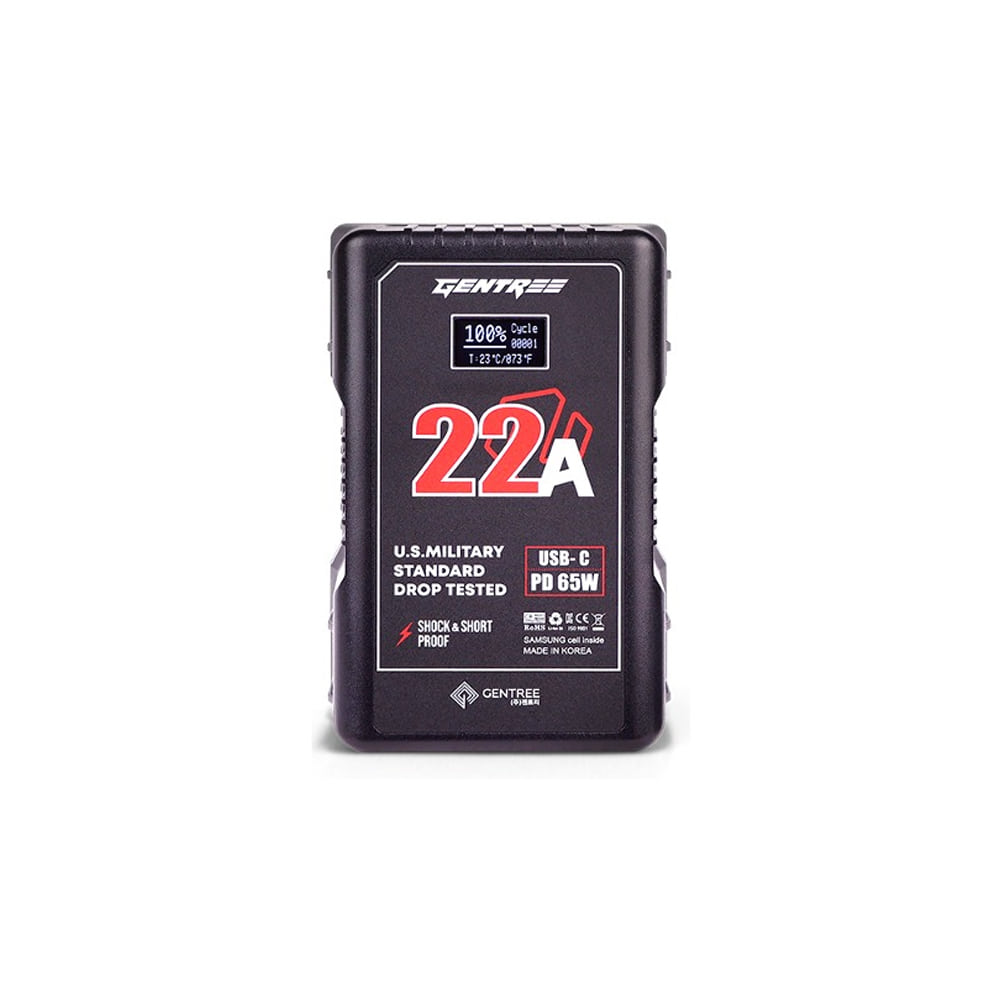 GENTREE N-CUBE-290W22A-D OLED V-마운트 배터리
