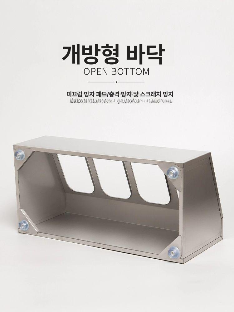 스테인리스 미니선반 튼튼한 수납 조립식 무타공 디스플레이 선반 사각형 이미지 6