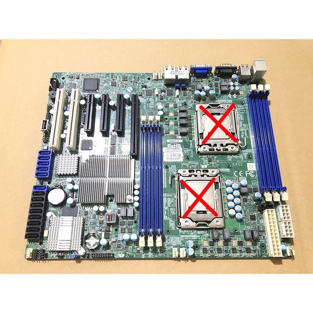 Supermicro 서버 마더보드 Xeon 프로세서 5600/5500 시리즈 SATA2 PCI-E 2.0 통합 Matrox G200eW 그래픽 DDR3 X8DTL-3